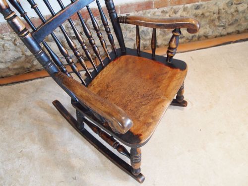 fig 1. Chair rocking chair Victorian Windsor John Shadford Caistor rocker c1860