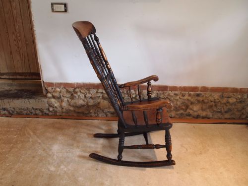 fig 3. Chair rocking chair Victorian Windsor John Shadford Caistor rocker c1860
