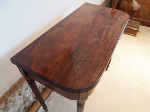 fig 3. Table lamp side hall console tea card George IV Mahogany c1820