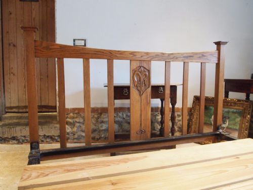 fig 2. Bed Arts and Crafts Oak double bed c1900