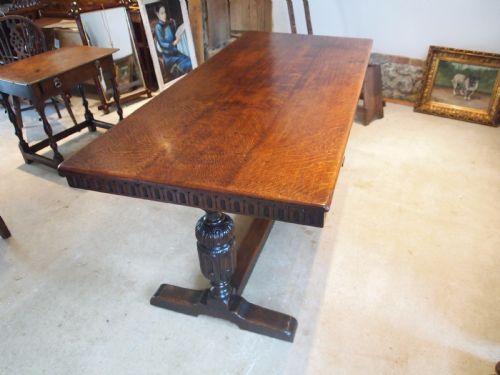 Table Oak Refectory Dining Kitchen Farmhouse Table C1920