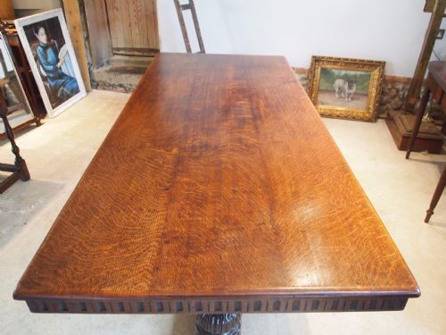 fig 2. Table Oak refectory dining kitchen farmhouse table c1920