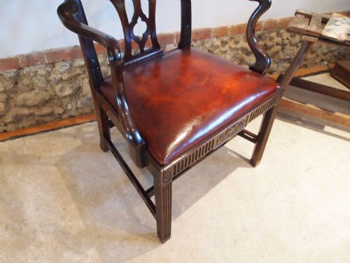fig 2. Chair fine George III Mahogany Chippendale style c1800