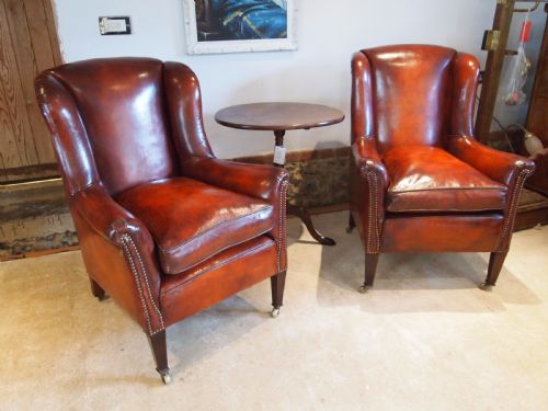 fig 1. Chairs a stunning pair of George III wing armchairs c1800
