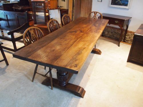 Table Refectory Dining Farmhouse Oak Eccles Hall Norfolk C1880