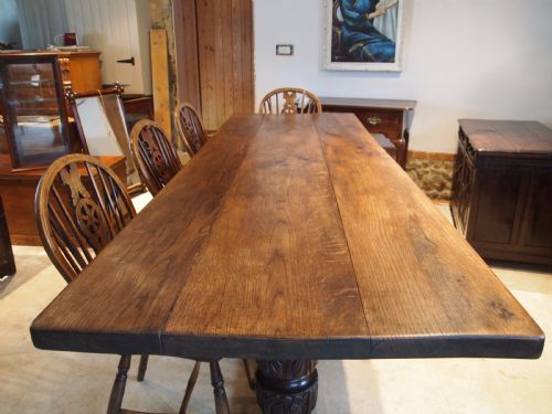 fig 1. Table refectory dining farmhouse Oak Eccles Hall Norfolk c1880