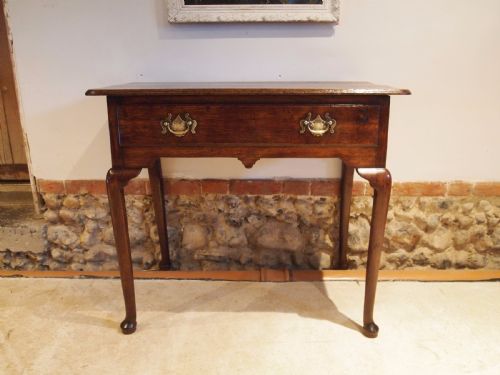 Table Lowboy Hall Console Side Lamp George II Oak C1750