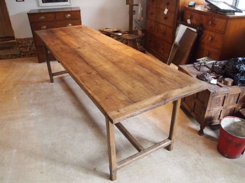 fig 1. Table refectory dining farmhouse French Chestnut seats 10 c1820