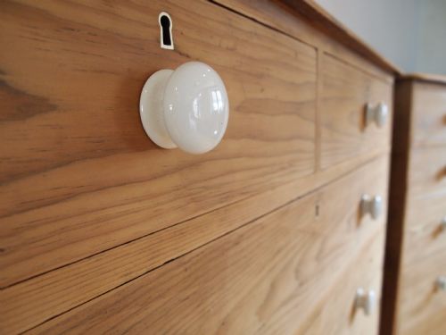fig 1. Chests of drawers a rare pair of Victorian Pine chests c1890