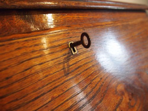 fig 2. Bureau desk Arts and Crafts Oak c1900