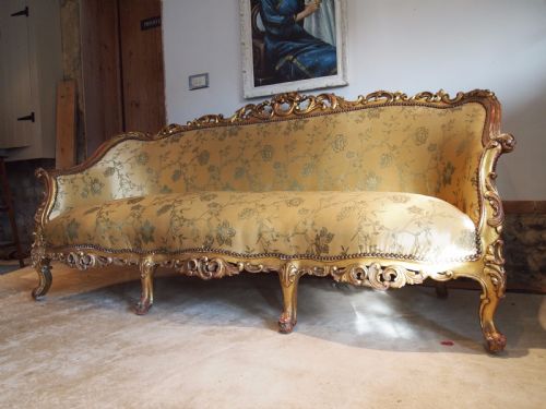 Sofa Settee French Carved Beech C1880