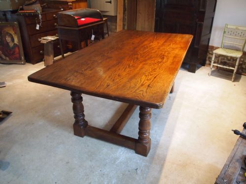 Table English Oak Refectory Farmhouse Dining C1920
