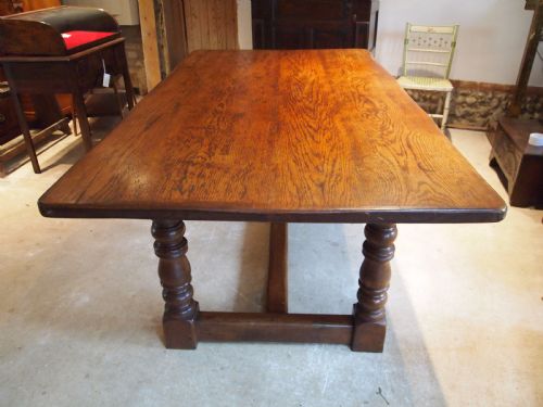 fig 2. Table English Oak refectory farmhouse dining c1920