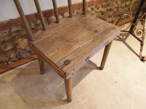 fig 2. Chair rare primitive Ash and Pine Windsor chair c1800