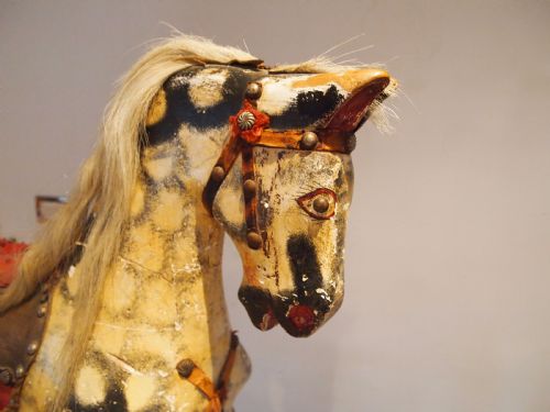 fig 1. Rocking horse wooden early 20th century c1920