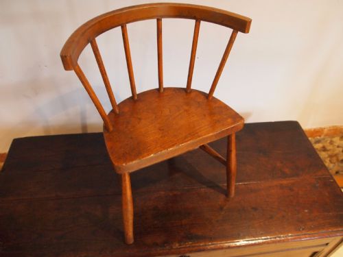 Chair Victorian Child's Primitive Windsor Chair C1880