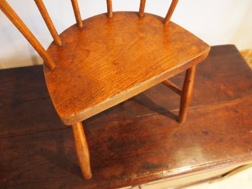 fig 1. Chair Victorian child's primitive Windsor chair c1880