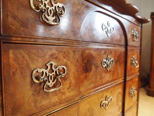 fig 3. Chest of drawers Edwardian Queen Anne burr Walnut small c1910