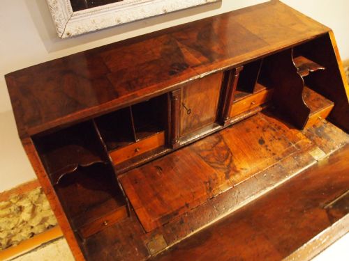 fig 1. Bureau George II Walnut 36 inches wide Eccles Hall Norfolk c1740