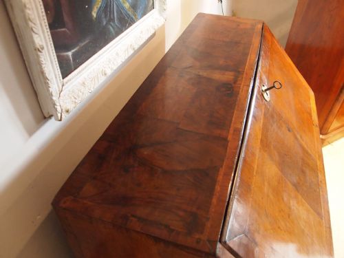 fig 2. Bureau George II Walnut 36 inches wide Eccles Hall Norfolk c1740