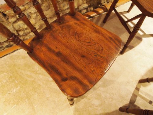fig 2. Chairs set of five Victorian Windsor kitchen chairs c1880