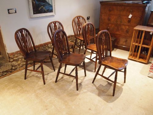 Chairs Set of 6 Edwardian Windsor Ash and Elm C1910