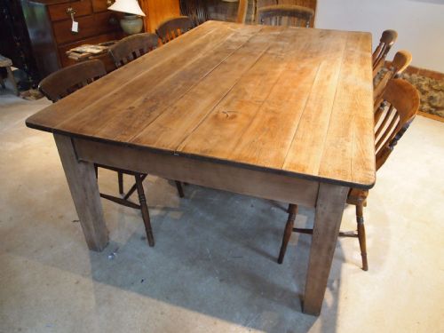 fig 3. Table refectory Norfolk farmhouse dining Oak seats 10 c1910