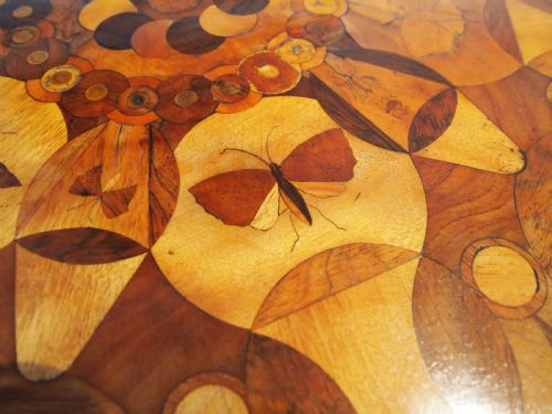 fig 1. Table rare stunning specimen inlaid lamp hall side c1830