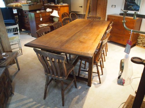 fig 2. Table farmhouse refectory dining Oak and Sycamore c1880