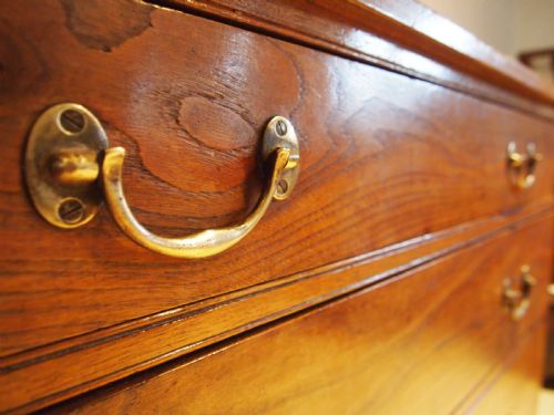 fig 1. Chest of drawers rare George III Elm c1810