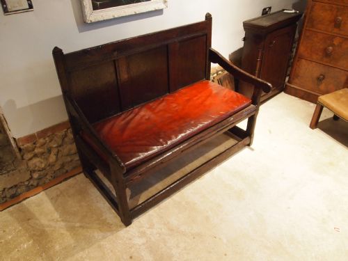 Settle Bench Rare Stunning Small Charles II Oak C1660
