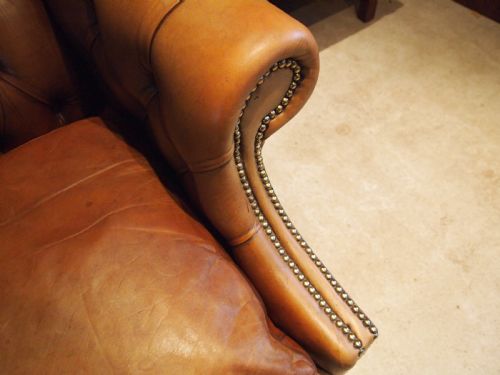 fig 1. Sofa settee pair of leather George III style c1920