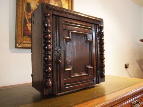 Cupboard Cabinet Oak Charles II Spice Hanging C1670