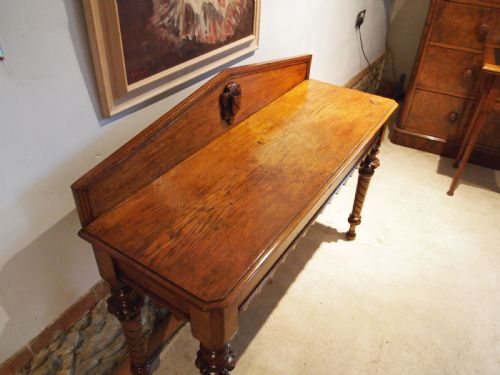 fig 1. Table Hall lamp console slim Victorian Oak c1850