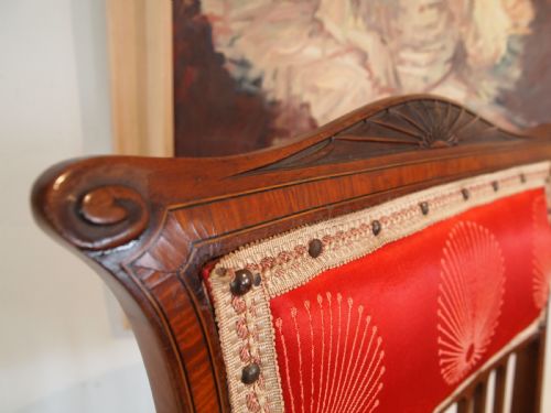 fig 1. Chair stunning Arts and Crafts Mahogany armchair c1900