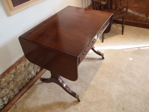 fig 3. Table Victorian fine Cuban Mahogany sofa table c1840