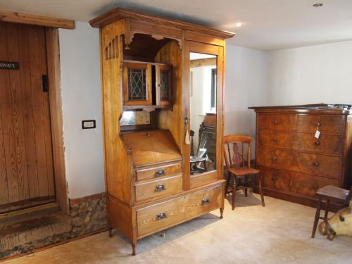 Wardrobe Chest of Drawers Arts and Crafts Ash C1900