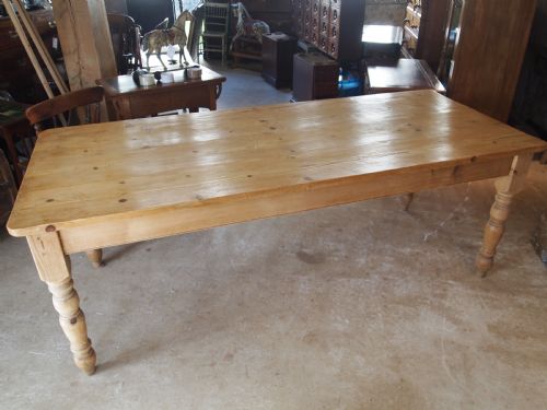 Table Edwardian Pine Farmhouse Refectory Dining C1910