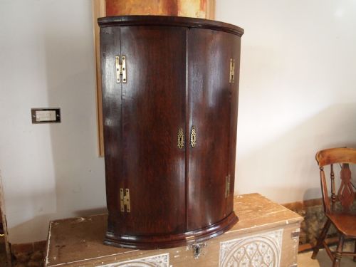 Cupboard Corner George III Oak Bowfront C1770