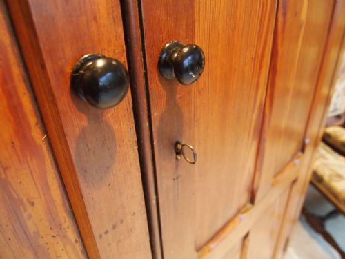 fig 1. Cupboard pantry larder shoe house keepers Victorian Pitch Pine c1880