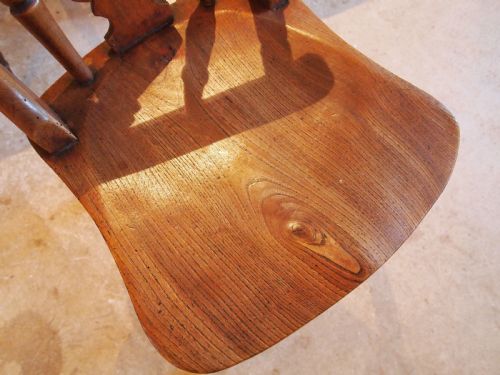 fig 1. Chairs 8 Victorian fiddle back Windsor kitchen dining Elm c1870
