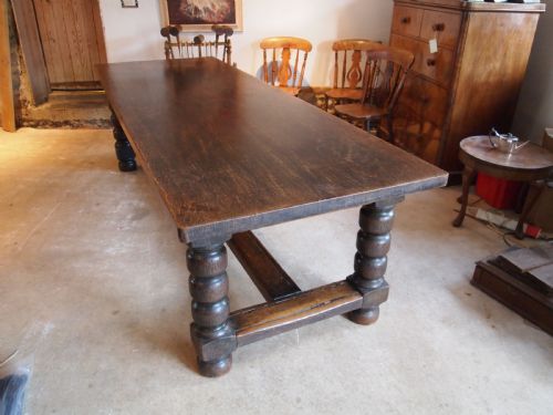 Table Refectory Farmhouse Dining Victorian Oak C1890
