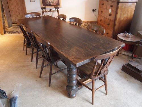 fig 1. Table refectory farmhouse dining Victorian Oak c1890