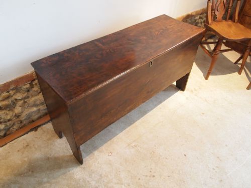 Coffer Chest Blanket Box Traditional Elm Six Plank Queen Anne C1700