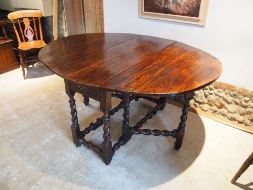 Table Queen Anne Oak Gateleg Dining Farmhouse Refectory C1700