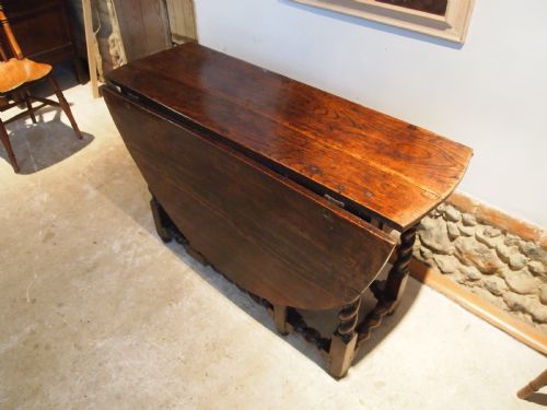 fig 2. Table Queen Anne Oak gateleg dining farmhouse refectory c1700