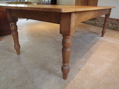 fig 2. Table Edwardian refectory dining farmhouse Oak and Pine c1910