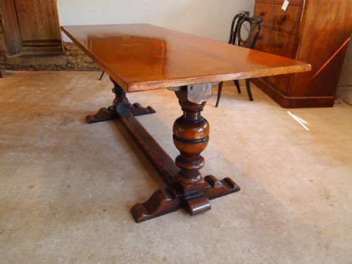 fig 3. Table Oak refectory dining farmhouse c1920