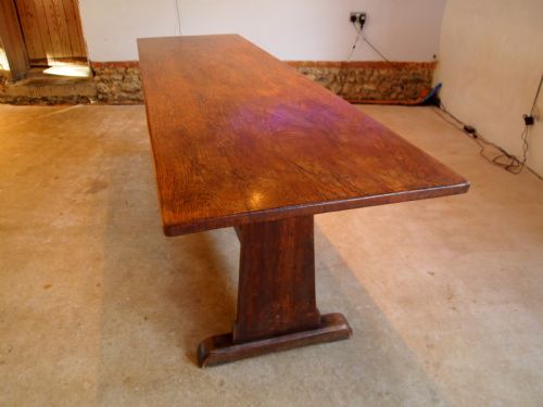 fig 1. Table arts and crafts Oak refectory dining farmhouse Oak c1900