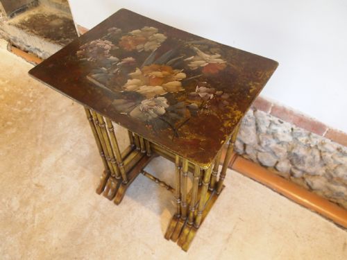Tables Nest of Victorian Painted Tables C1890